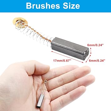 Piutouyar 20 Pcs Carbon Motor Brushes, 17mmx6mmx6mm