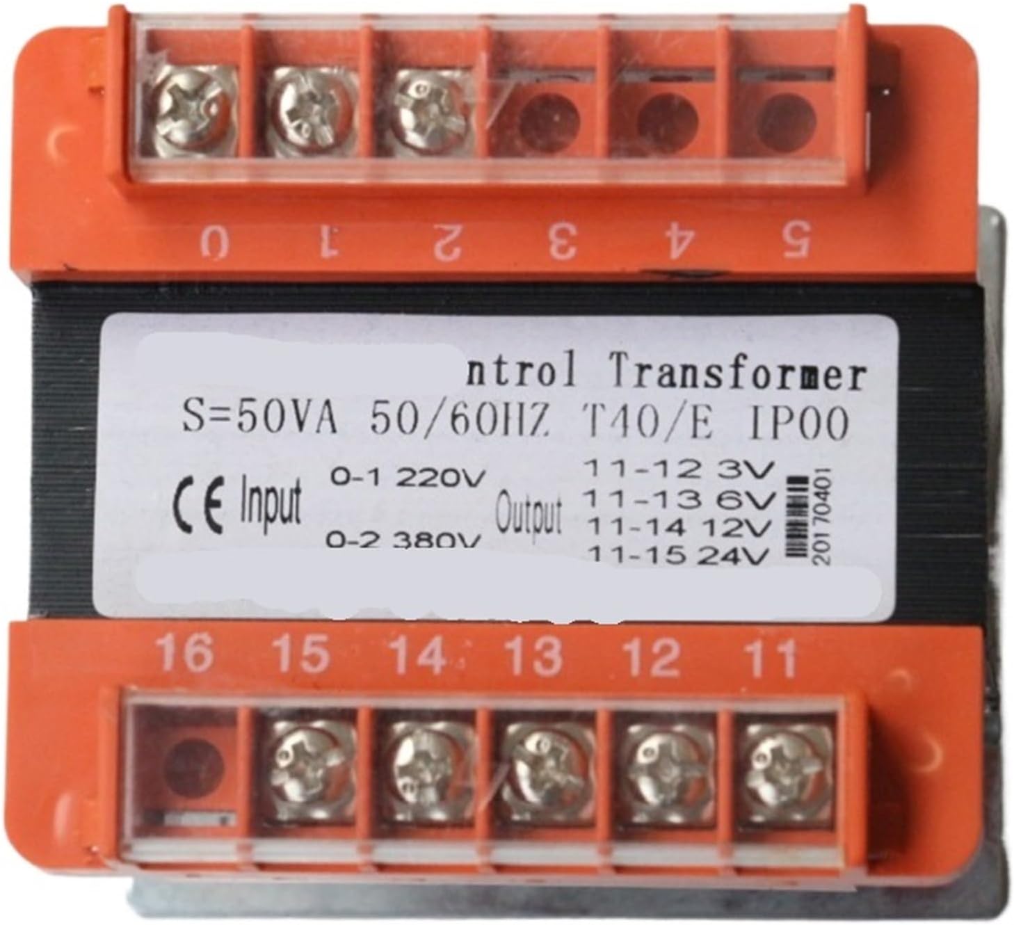 50VA Type of Control 380V 220V Input 6.3V 12V 24Voutput BK-50VA(220V and 380V,110V)