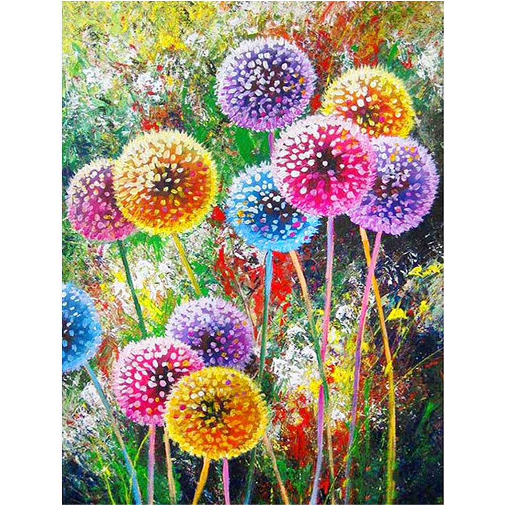 Msicoco 5D Diamond Painting Kits,Dandelion Paint by Numbers Kits, Full Drill DIY Diamond Painting Cross Stitch Kits … (style9)