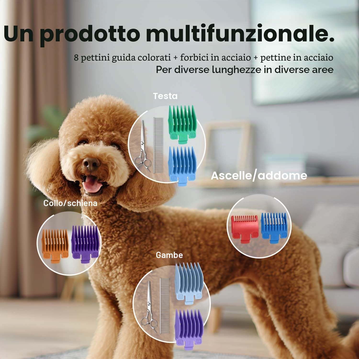 Tosatrice per Cani,Tosatrice per Cani Professionale in Acciaio Inox, Rasoio per Cani, Tosatrice per Peli di Animali Domestici Spessi e Ricci