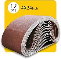 Vista 9 de Paquete de cintas de lijado de 1/2 x 18 pulgadas, 60 piezas (10 de cada grano: 40, 60, 80, 120, 150, 240) de óxido de aluminio para lijadora