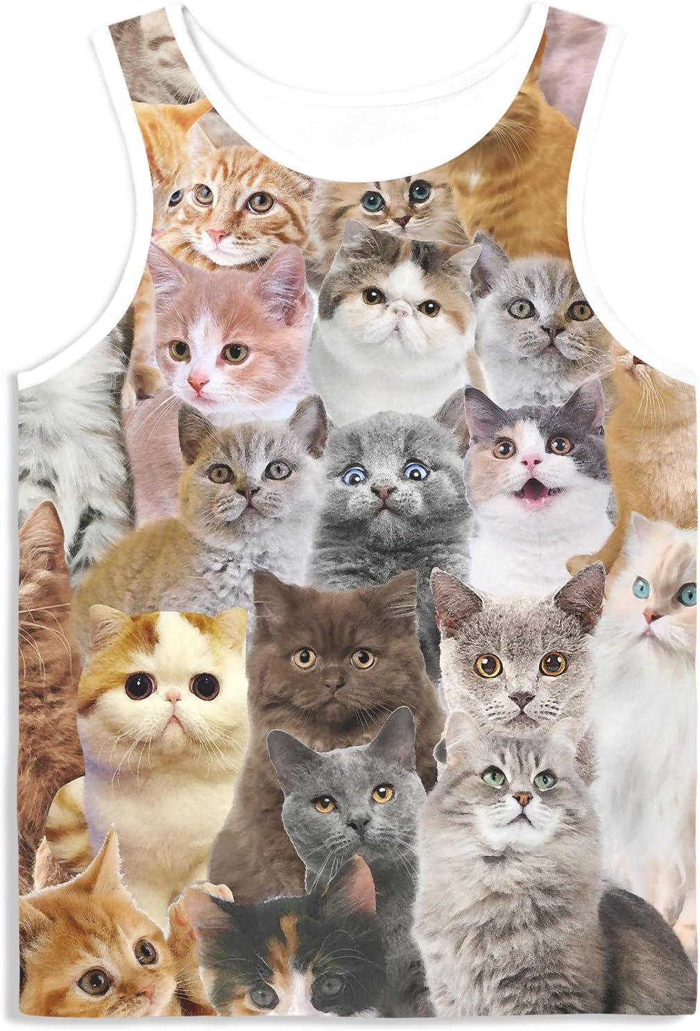 Linnhoy Boys Graphic Tanks Tops Unisex Kids 3D Print Colorful Sleeveless Tank Shirts Girls Novelty Summer Vest 4-16 Years