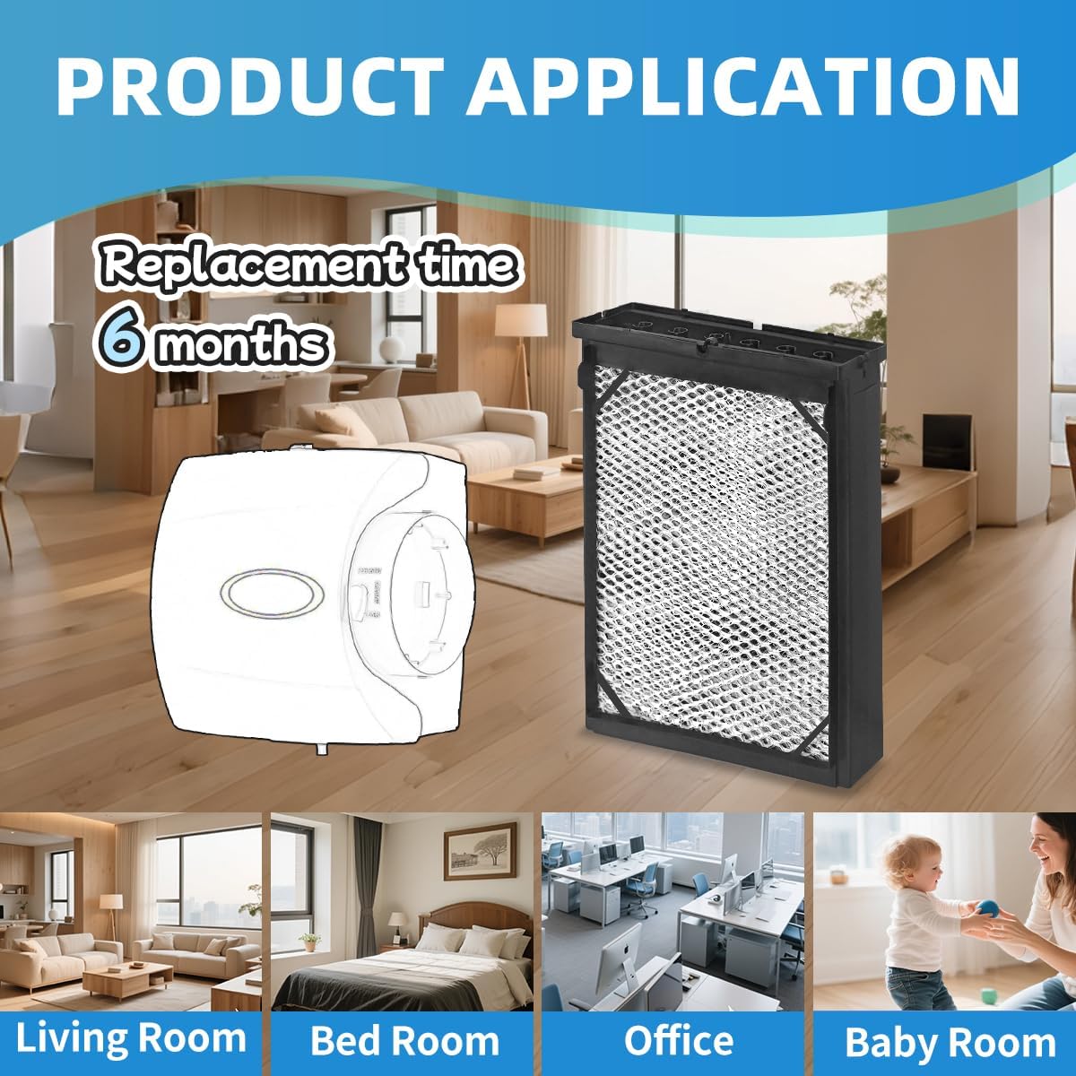 4839 Humidifier Maintenance Kit NO 35 Water Panel Compatible with Aprilaire Whole Home Humidifier Models 600 600A 600 Replacement Filter 1 Set