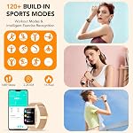 2026 New Smart Watch for Women with 1.85" HD Fitness Tracker, Answer/Make Calls,120+ Sports Modes, Heart Rate/SpO2/Sleep Monitor/Step Tracking, Compatible with Android iPhone, Rose Gold & Pink