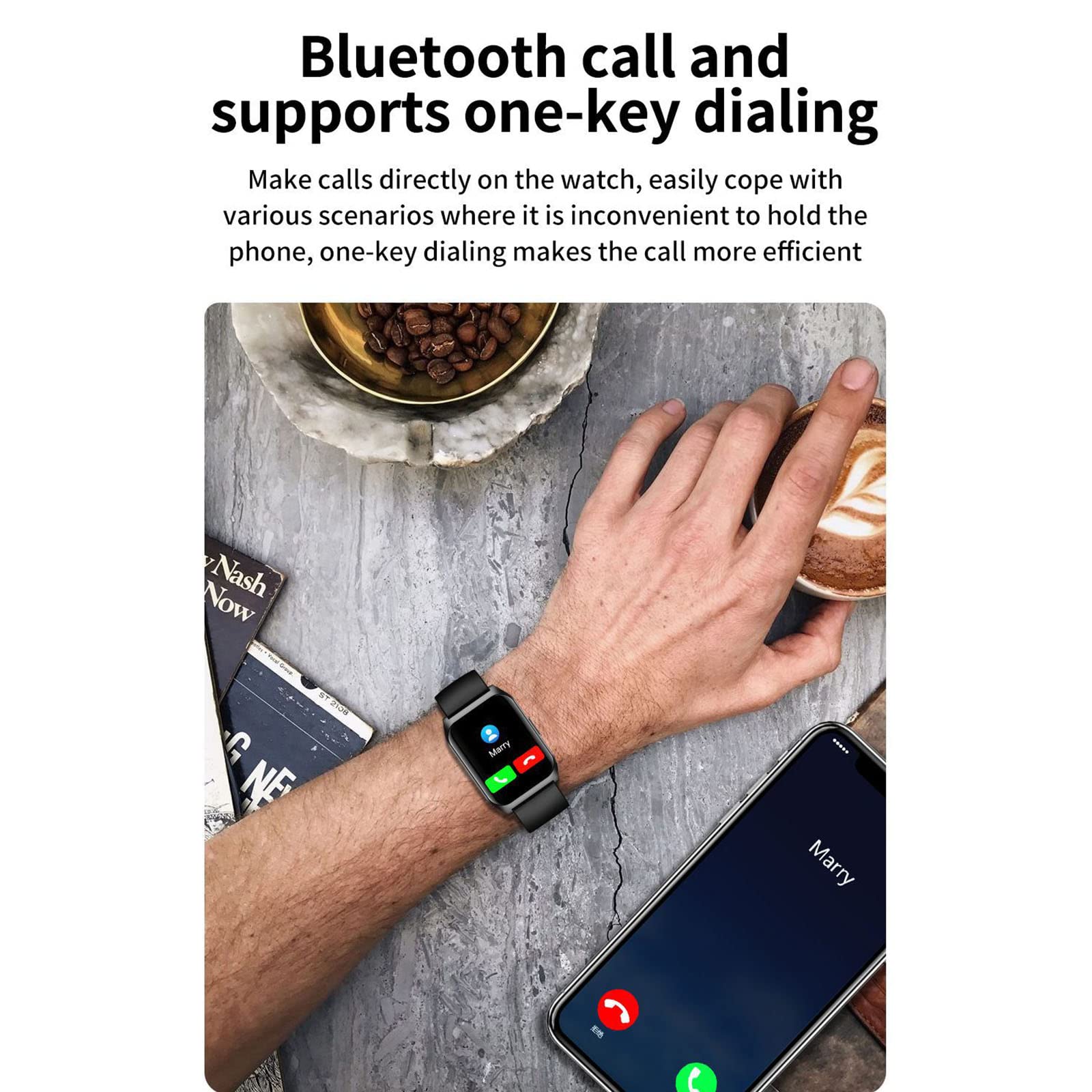 4.3 cm dotykowy smartwatch dla mężczyzn i kobiet. Wodoodporny monitor fitness IP67 z pulsometrem i monitorem snu, z 24 trybami ćwiczeń, krokomierzem kalorii, smartwatchami do iPhone'a i