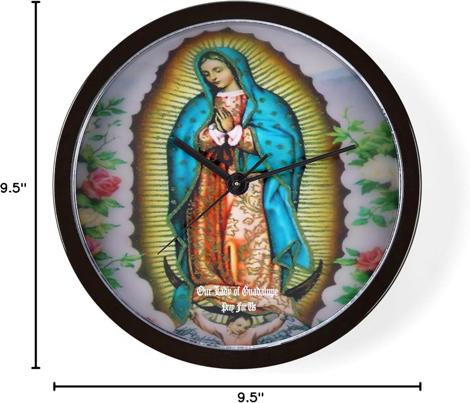 CafePress Our Lady of Guadalupe 10" Wall Clock for Livingroom, Kitchen, or Office