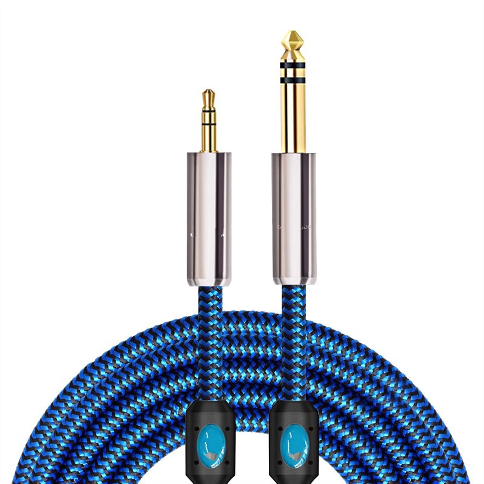 Gitarren instrumentenkabel Für Mischerverstärker Guitar Bass 1/8'3.5mm Bis 1/4 Zoll Mono 6,35mm Männliches Kabel (Color : A, Size : 10m)