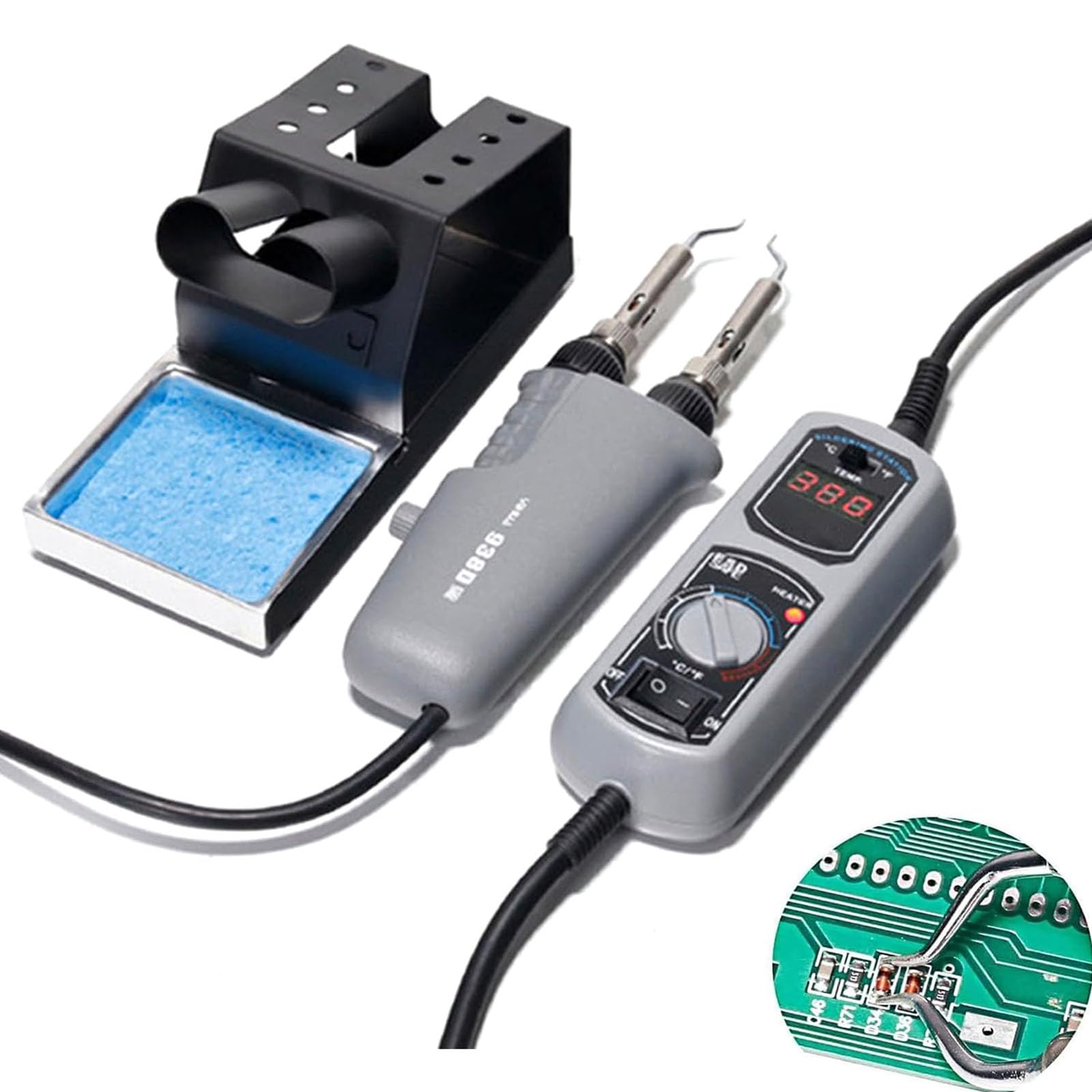Pinzas Portátiles para Soldadura, Pinzas para Soldador, Pantalla Digital Led Y Apagado Automático De 10 Minutos, con Temperatura Ajustable De 200 A 480 °c, Pinzas Térmicas Portátiles para