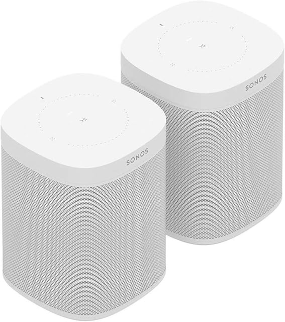 Sonos One (Gen 2) Two Room Set Voice Controlled Smart Speaker with Amazon Alexa Built in (2-Pack White)