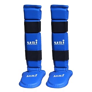 USI Universal SHIN Pads with Instep (850) (S, Blue)
