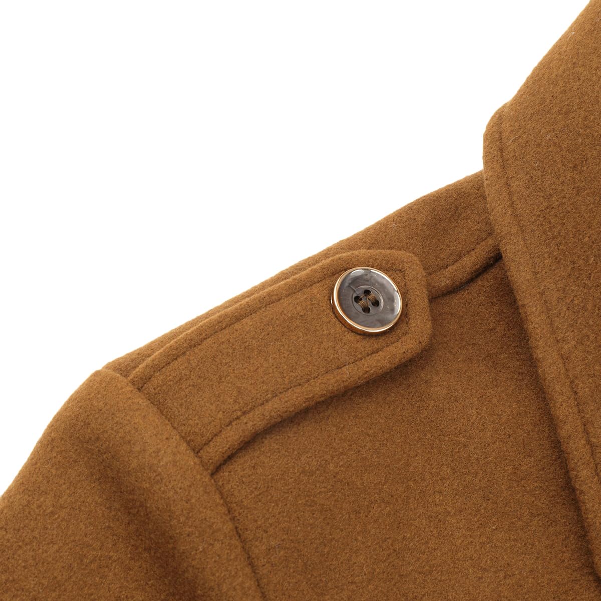 Allthemen Trench Corto Invernale da Uomo Trench di Lana Cappotto Spessa e Sottile Soprabito Parka Giacca a vento Giacca con risvolto