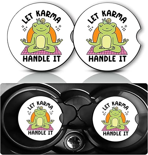 Miniatura 25 de Paquete de 2 posavasos con diseño de Driver Picks The Music, cintas de casete retro, regalos para mujeres y hombres, tapete interior del vehículo,