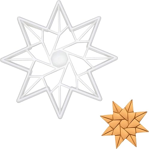Origami Star (8 lados, estilo 1) cortador de galletas, 1 pieza - Bakerlogy