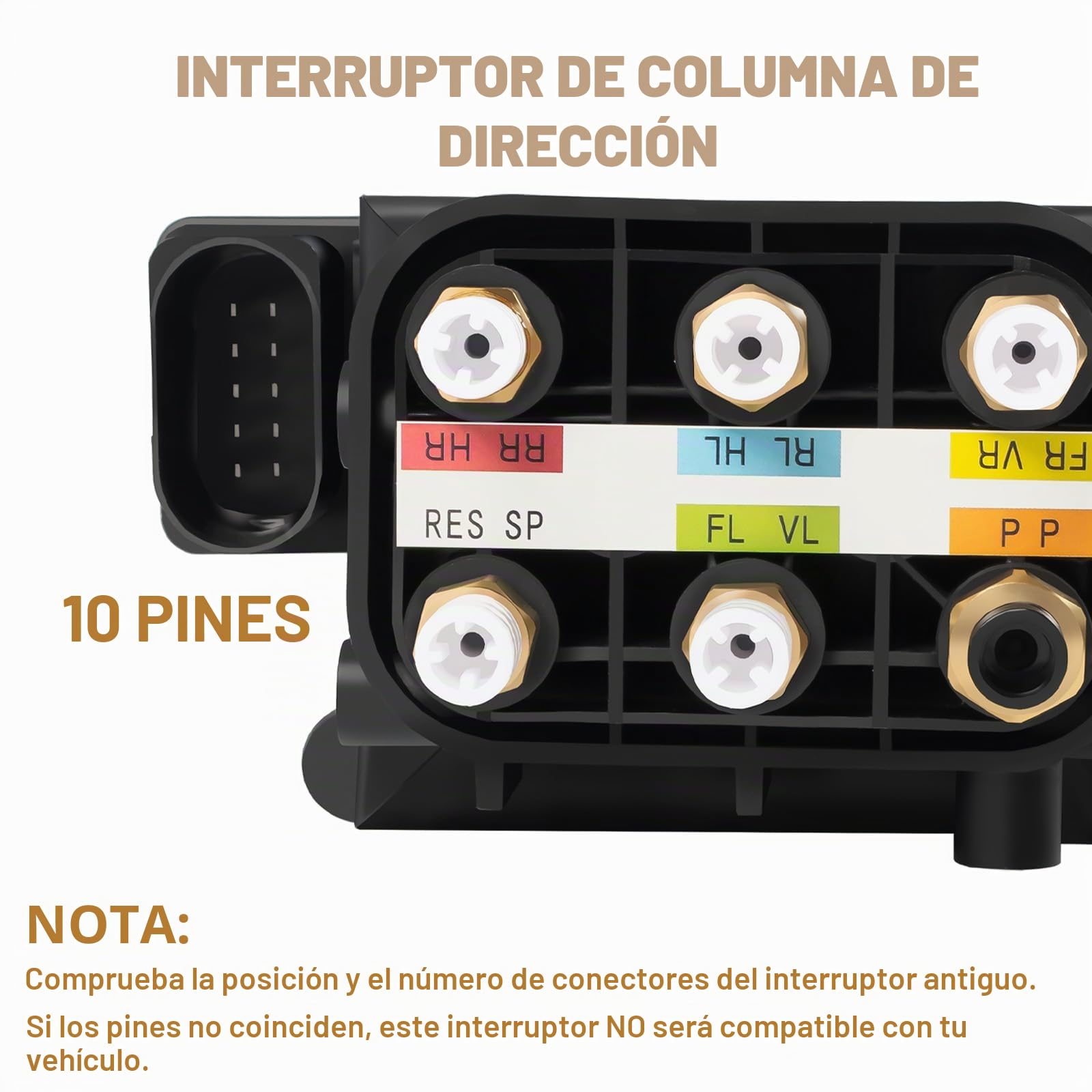 Bloque de válvulas Airmatic suspensión neumática Adecuado para 2007-2015 CL/GL-Class M/R-Class W164 W221 W212 GL320 GL350 GL450 Número de pieza 2123200358 A2123200358 A2513200058