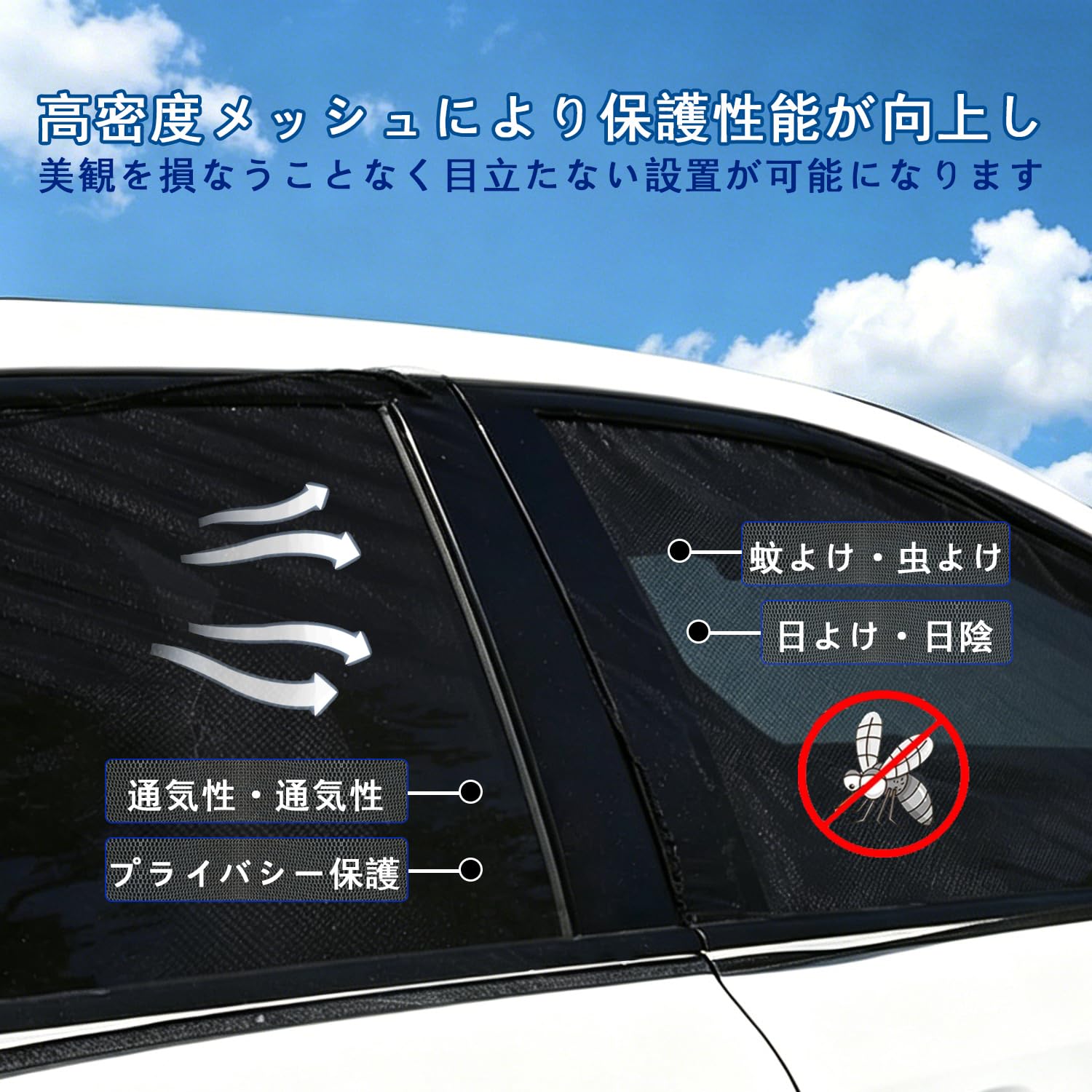 Amazon | 車用網戸 車中泊 4枚セット【ノア ヴォクシー 80系, VOXY