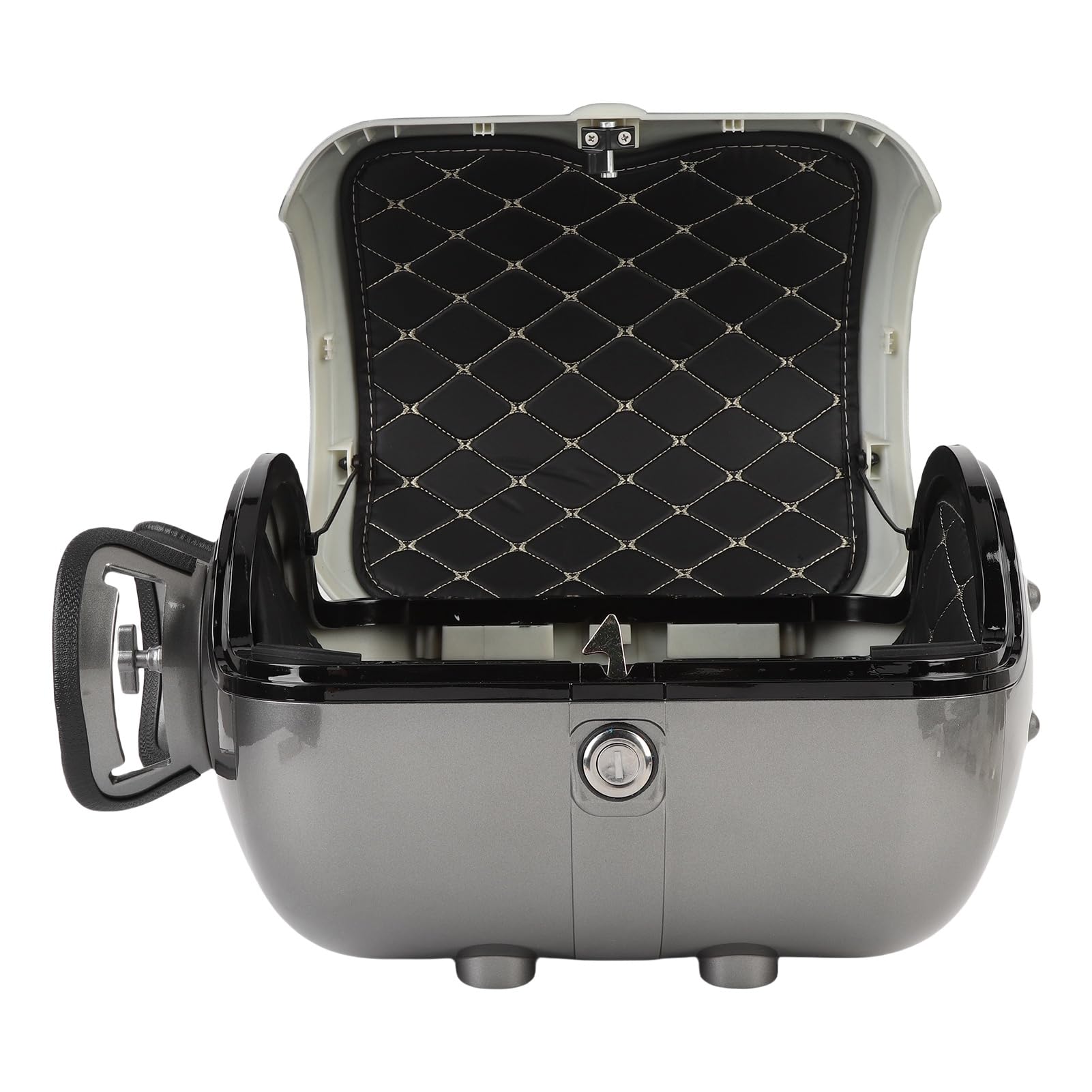 Bauletto per moto, resistente, in ABS, impermeabile, 28 l, antifurto (grigio)
