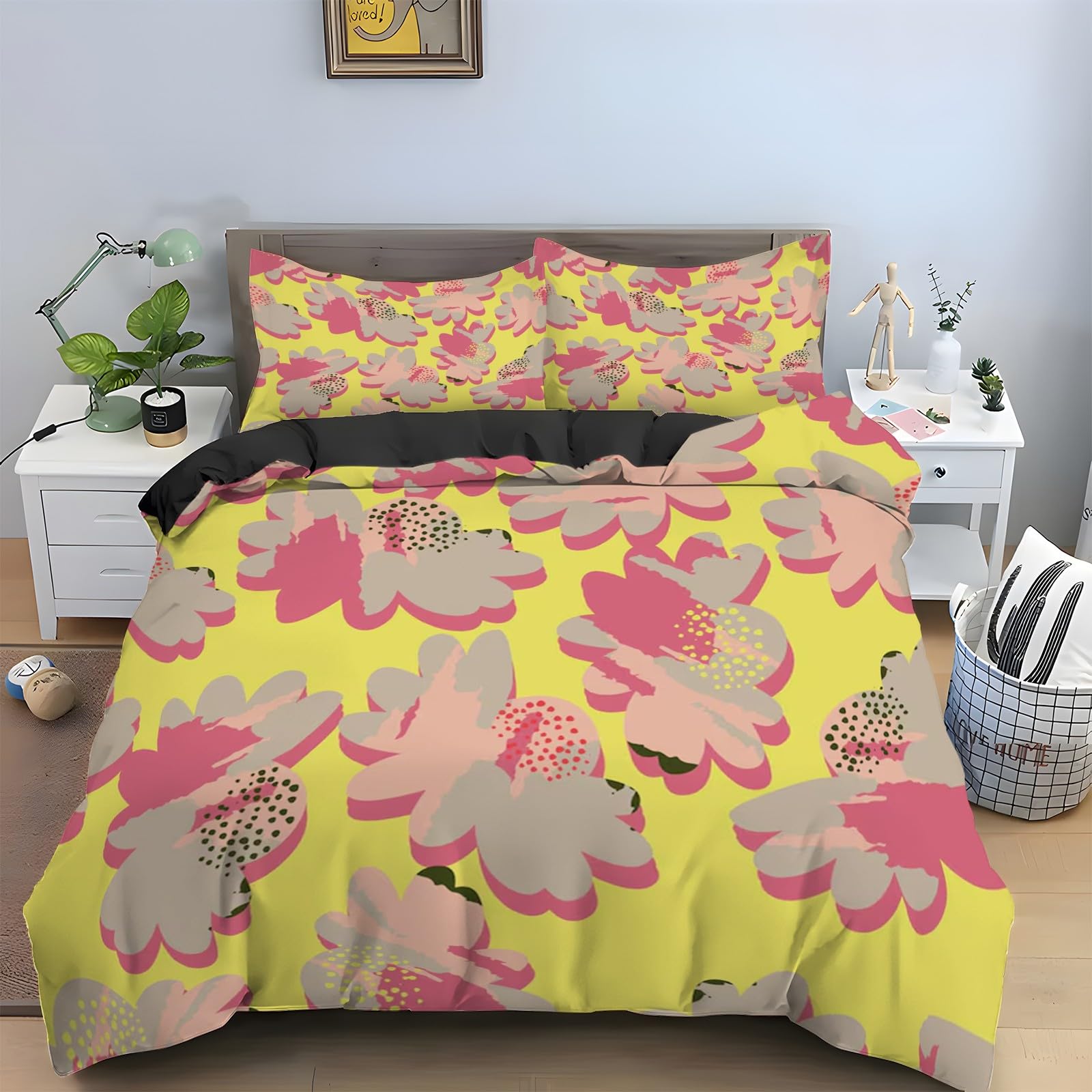 Housse de couette 240 x 260 peinture fleurie pour transformer votre chambre en cocon