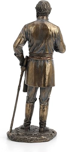 Miniatura 5 de Veronese Design Robert E Lee de 11 1/4 pulgadas de alto, escultura de resina fundida en frío, estatua de acabado de bronce antiguo, regalo de guerra