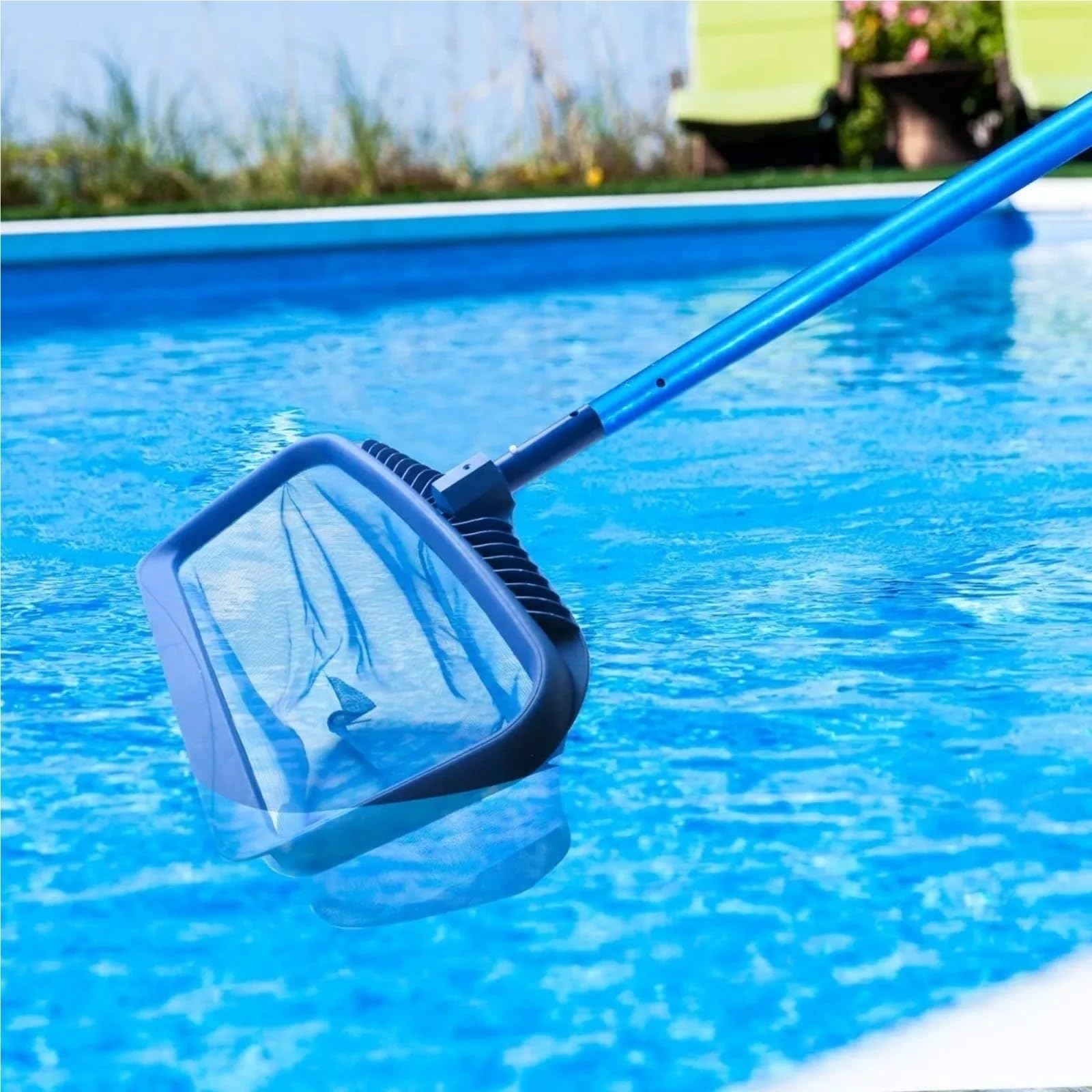 Espumadera de Red for Estanque, Piscina Verano, Malla Fina sin Poste retráctil, eliminación Hojas, Herramientas Limpieza Profesionales for jardín para Estanque