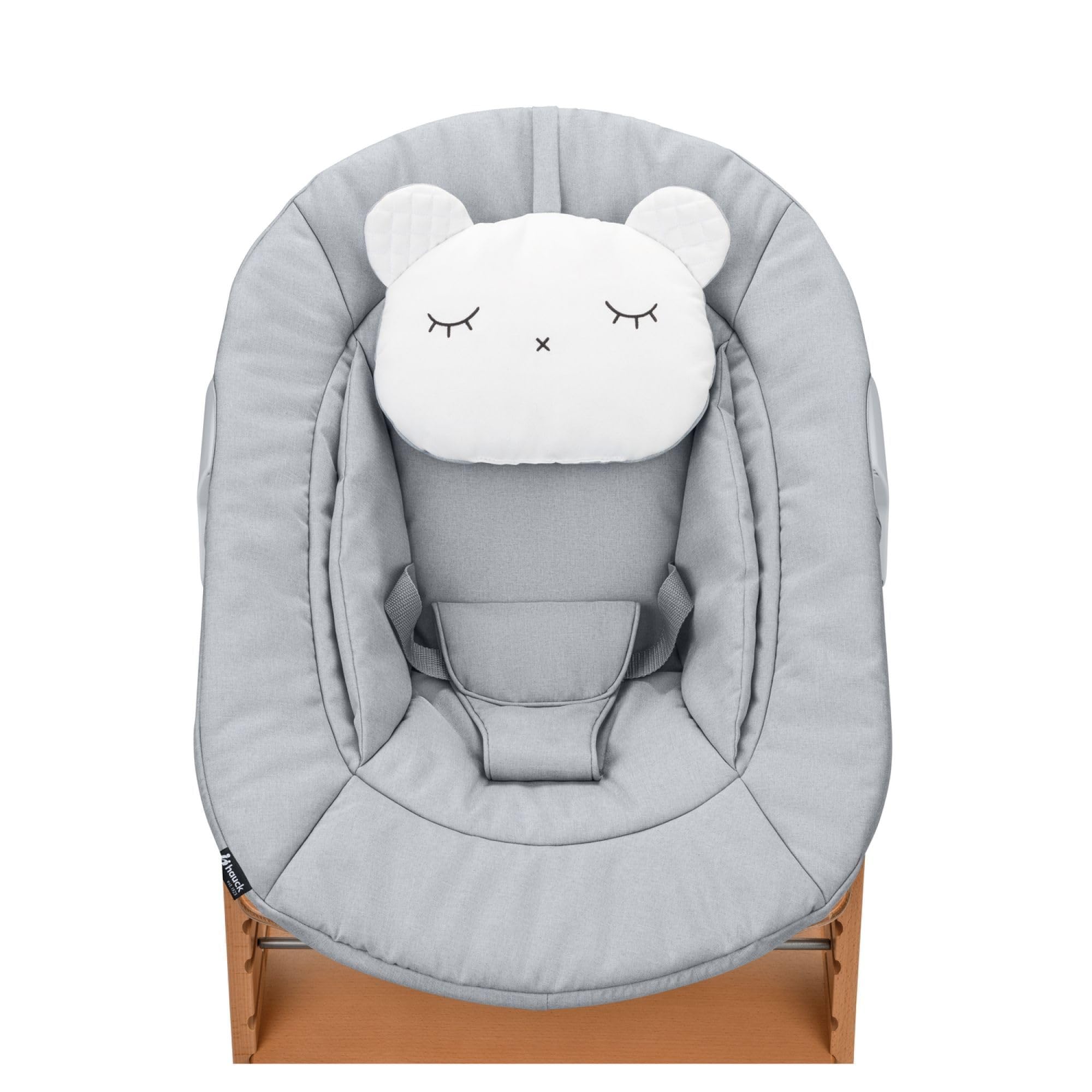 hauck Alpha Newborn Zestaw Pre - wysokie krzesełko dla niemowląt, ewolucyjne od urodzenia (drewno bukowe z certyfikatem FSC®) z leżakiem dla noworodka, z regulacją wysokości, natura beżowy