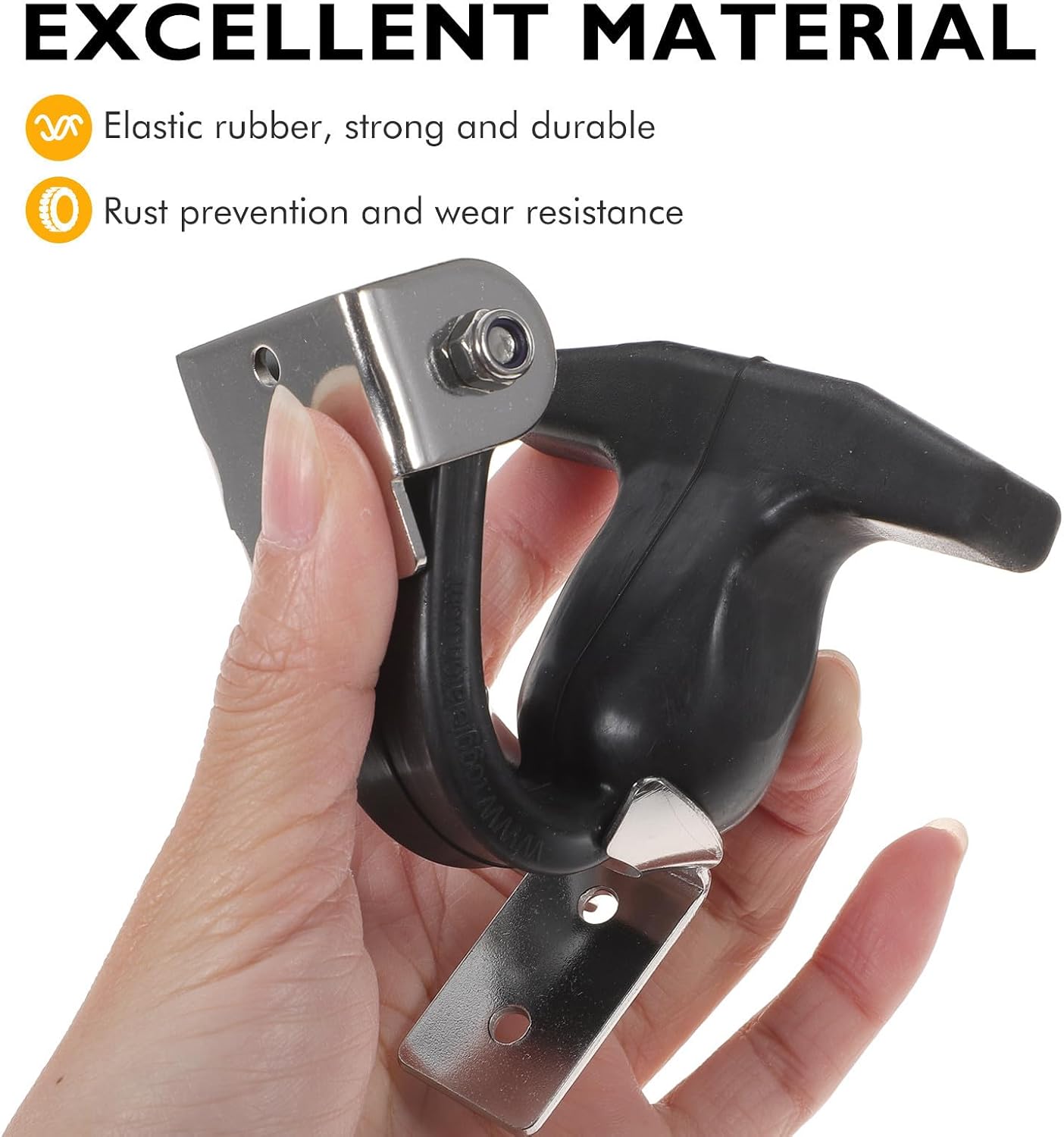 Alasum 2pcs Flexible T Handle Draw Latch with Rubber Grip Stainless Steel