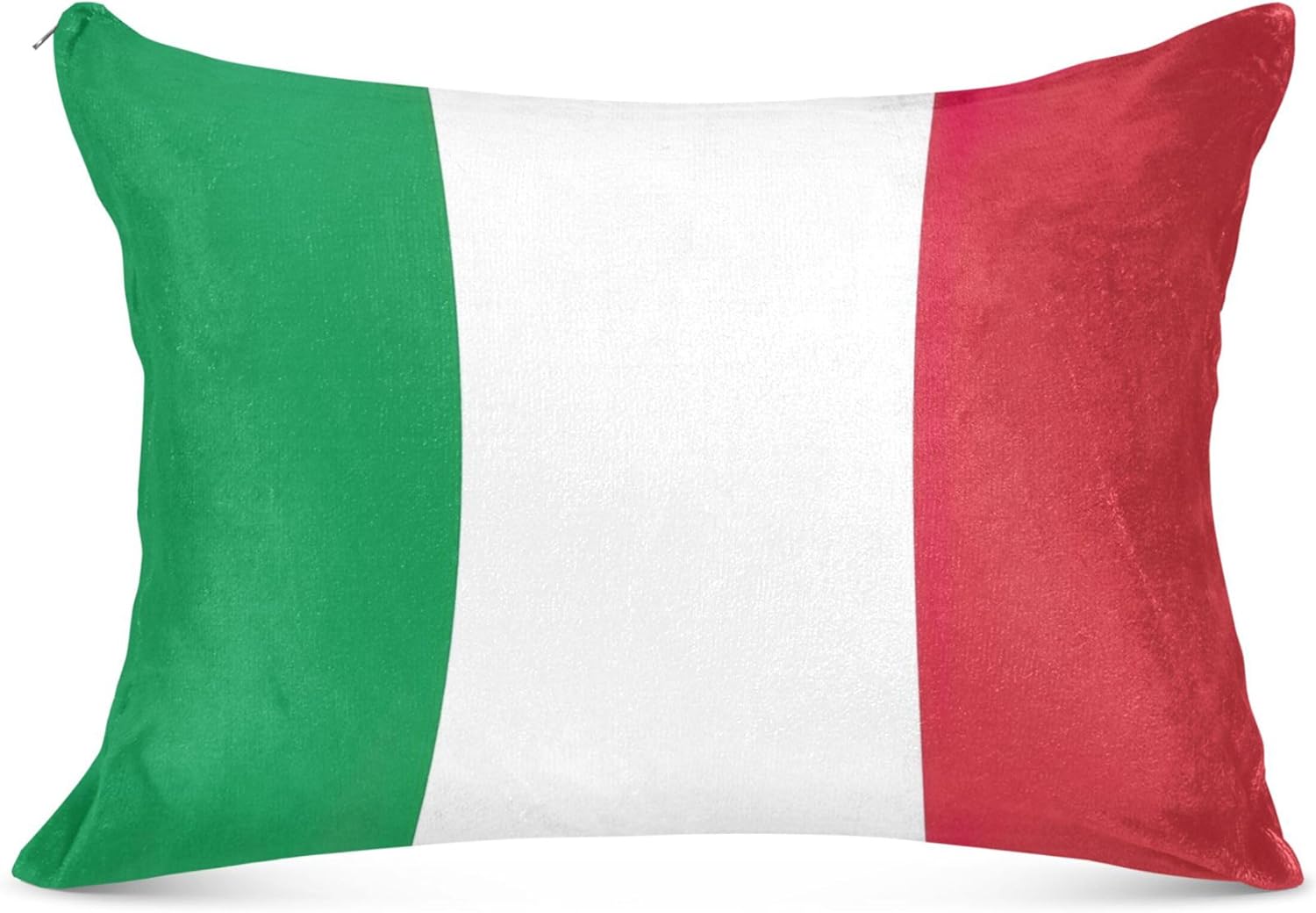 Italian Flag Italy Decorative Pillowcase Zipper Standard
