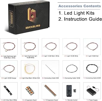 Remote Control Light Kit for Lego 10337 Countach 5000 Quattrovalvole [Energy Class A]
