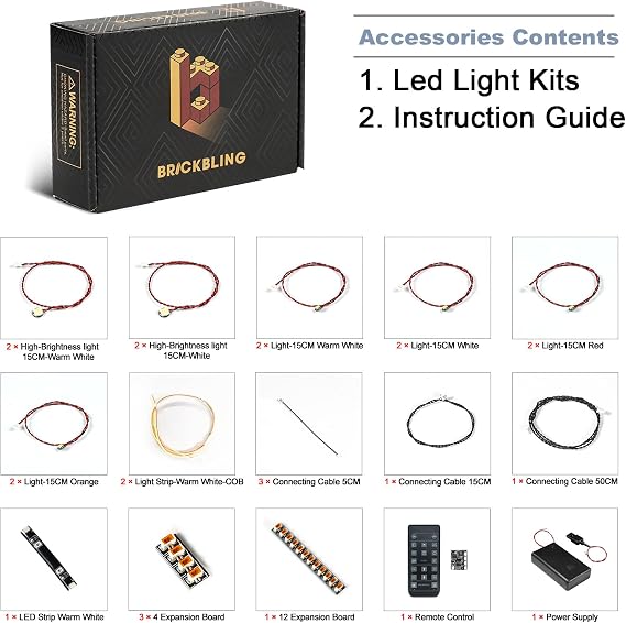 Remote Control Light Kit for Lego 10337 Countach 5000 Quattrovalvole [Energy Class A]