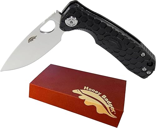 Miniatura 10 de Honey Badger - Cuchillo de bolsillo de punto caído, cuchillo táctico de bolsillo plegable de 3.19 pulgadas para mujeres y hombres, cuchillo de