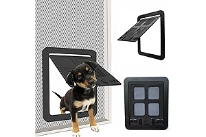 Screen door mesh with doggy door - Cat Door 9.5x11.4 in Mesh...