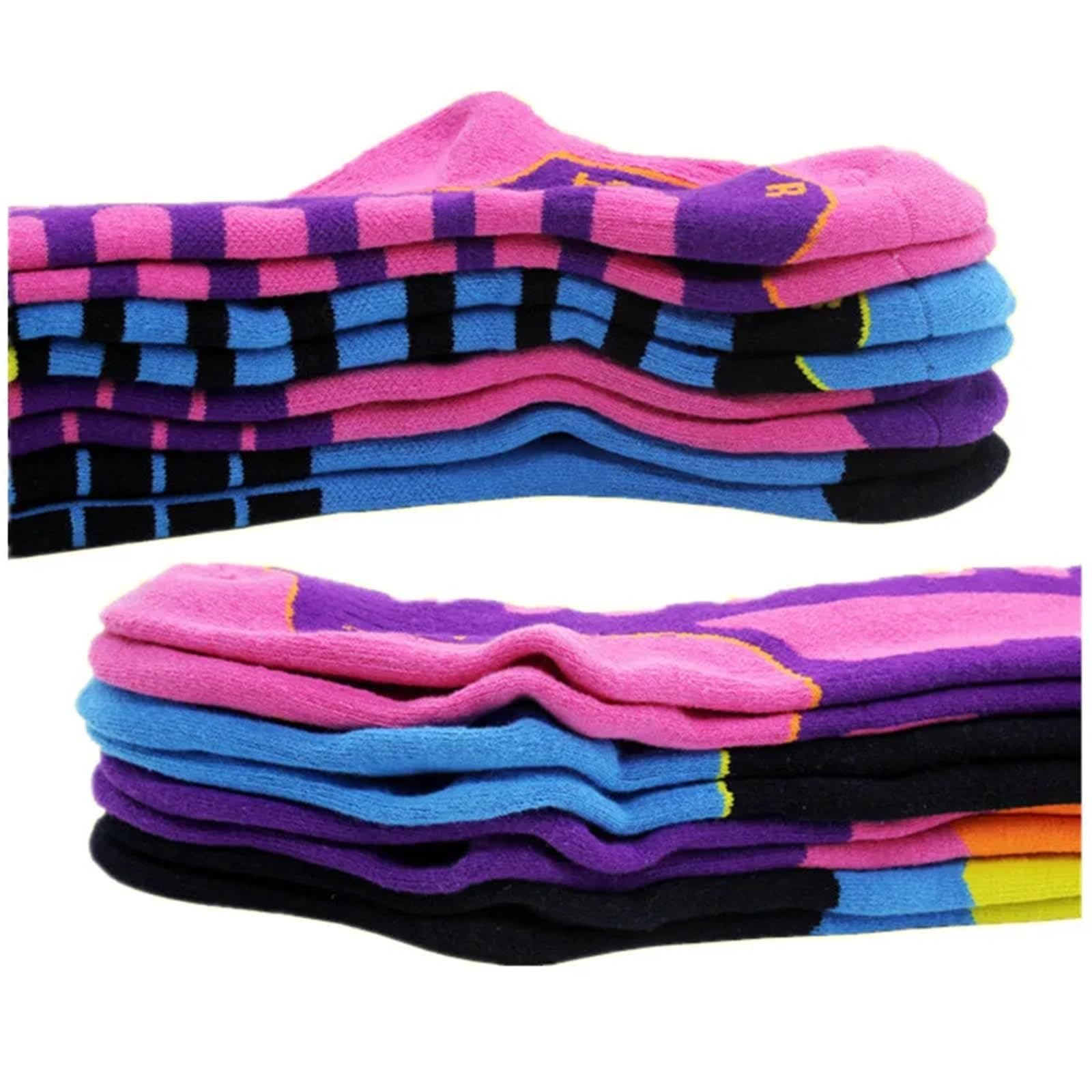 Calzini termici invernali in cotone da sci for uomo, donna, bambini, sport, snowboard, ciclismo, adulto, gamba più spessa e calda Per Tempo Freddo, Neve, Sci, Snowboard