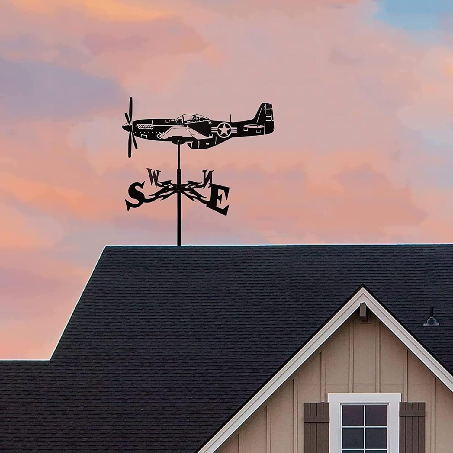 屋根風向計、庭の装飾風向計、風向計キット、屋外庭芝生金属ブラケット風向計