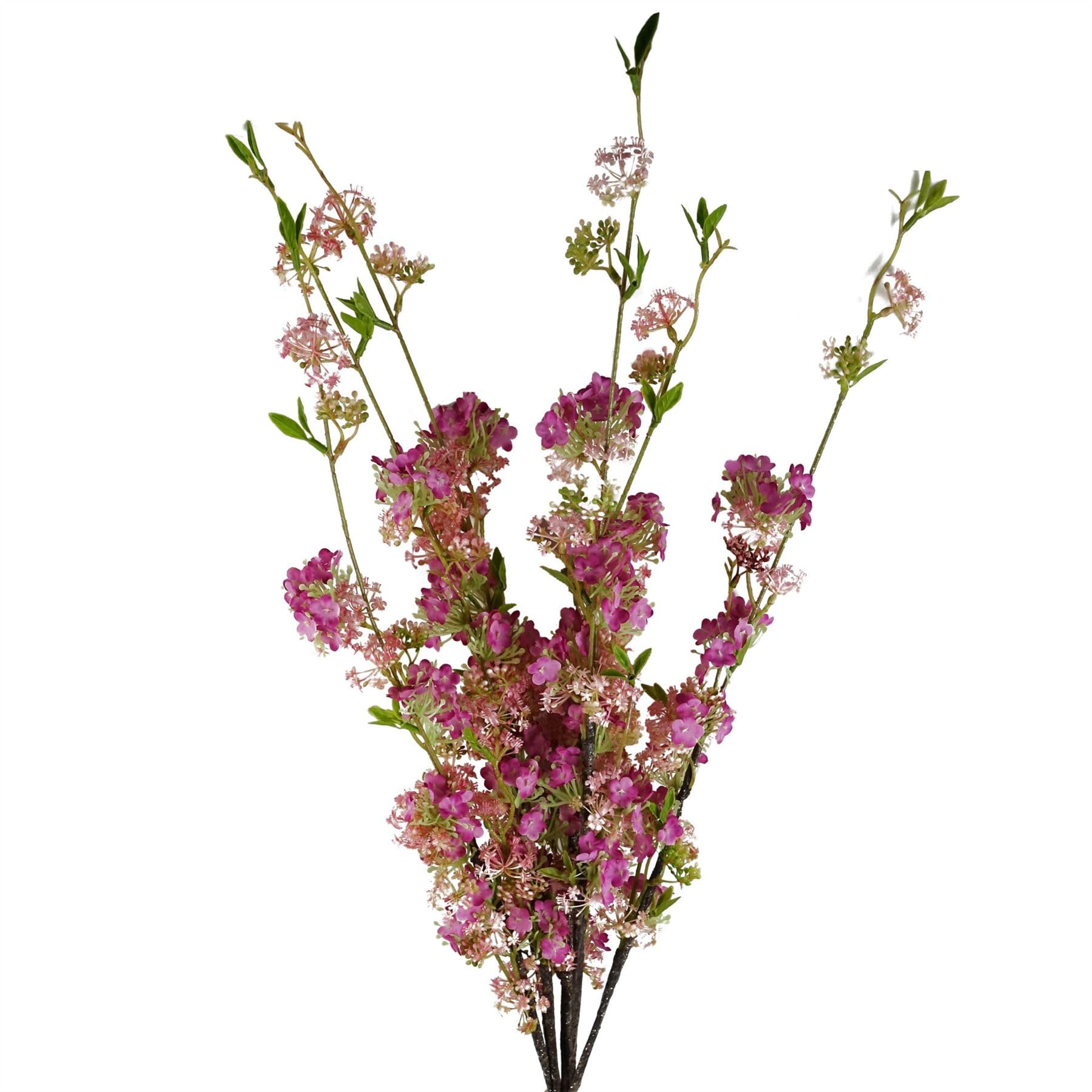 B&Q -  Pack Of 6 X 100Cm Pink Blossom Spray Stem