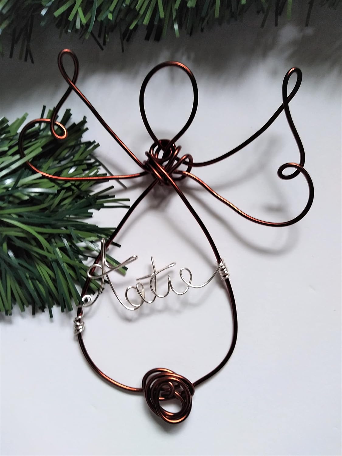 Personalized Angel Christmas Ornament in Choice of Colors & Name