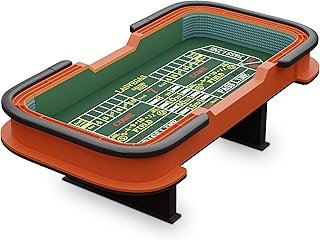 Craps Table 93 inches Deluxe with Diamond Pyramid Bumper Rubber for Casino Dice Games Green Felt