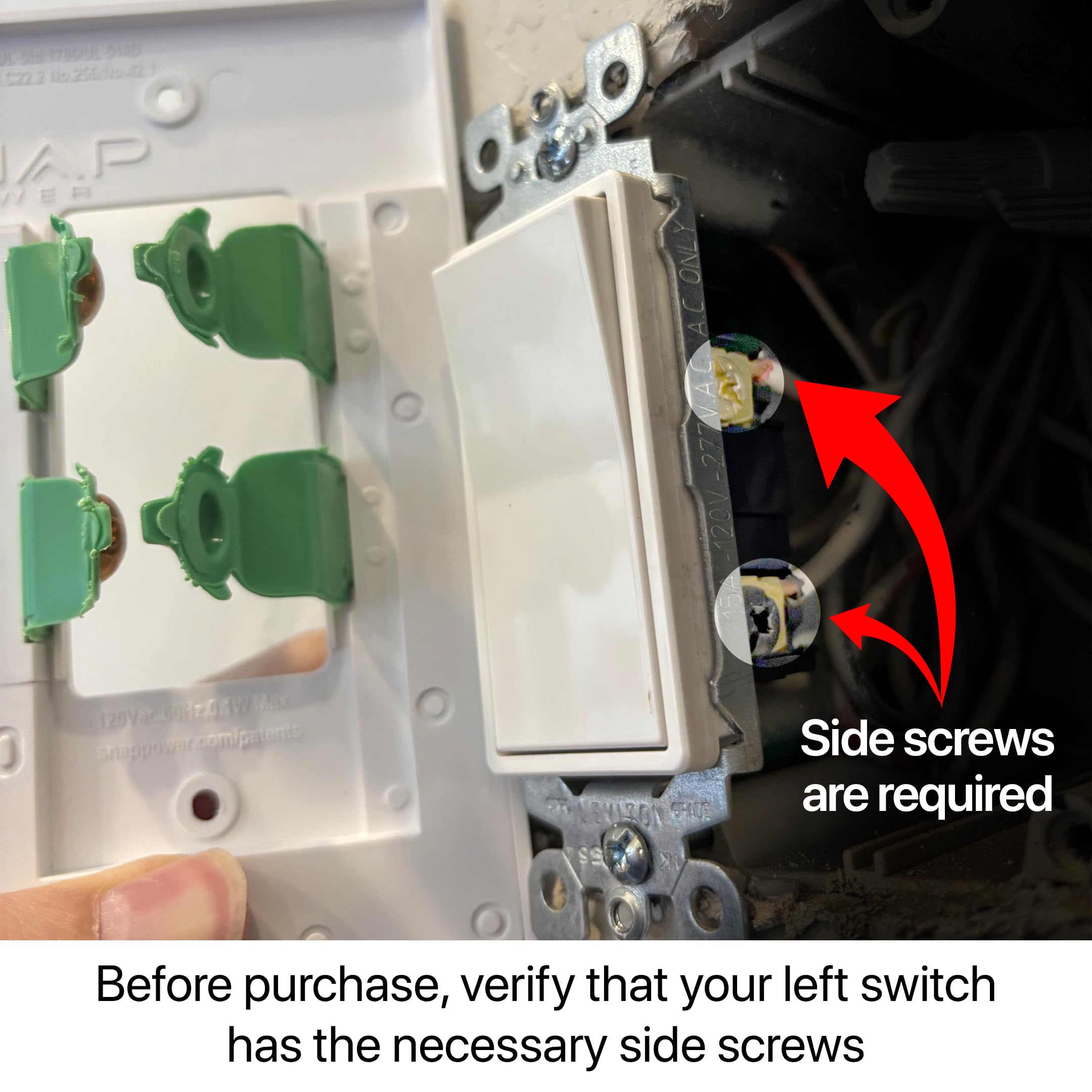 Single - SnapPower SwitchLight [for Double-Gang Light Switches