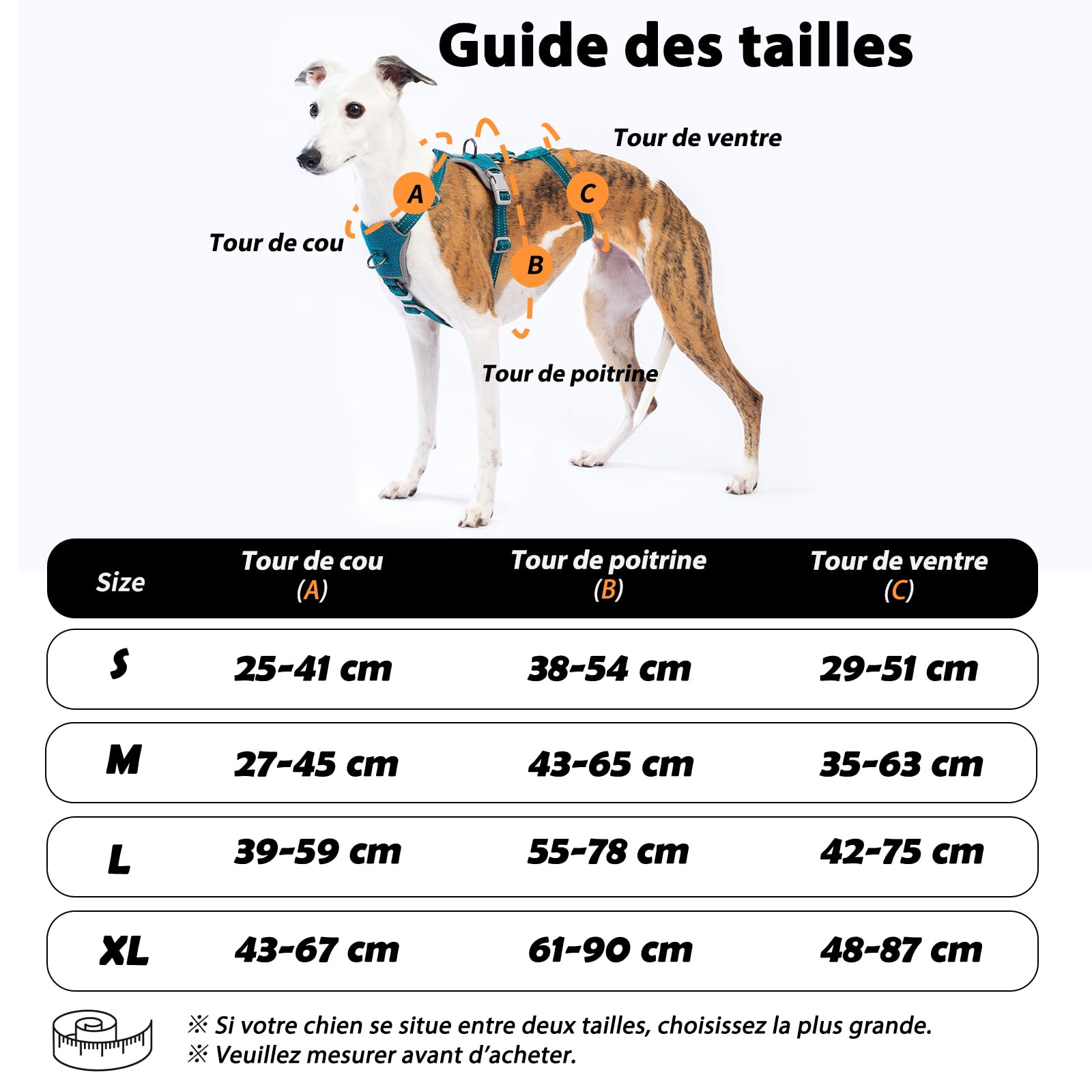 Huntboo Harnais Anti-Fugue pour Chien, Harnais Réfléchissant Anti-Traction pour Petits, Moyens et Grands Chiens, Durable, Réglable et Respirant pour l’Entraînement et la Promenade (Bleu,S)