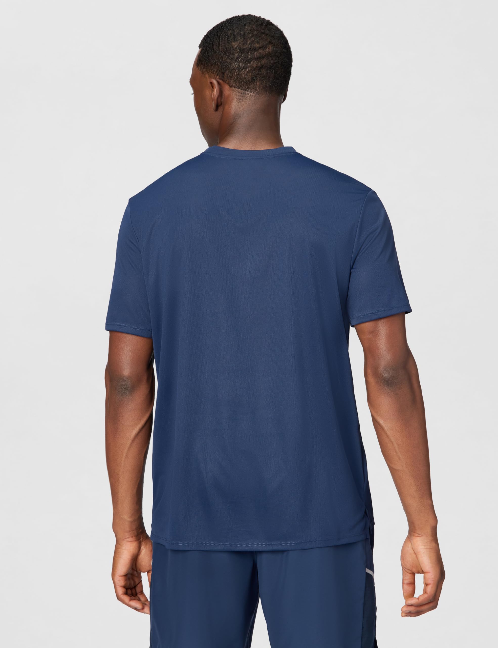 Nike Męska koszulka Df Uv Miler Ss, granatowy (Midnight Navy/Obsidian/Reflect, L