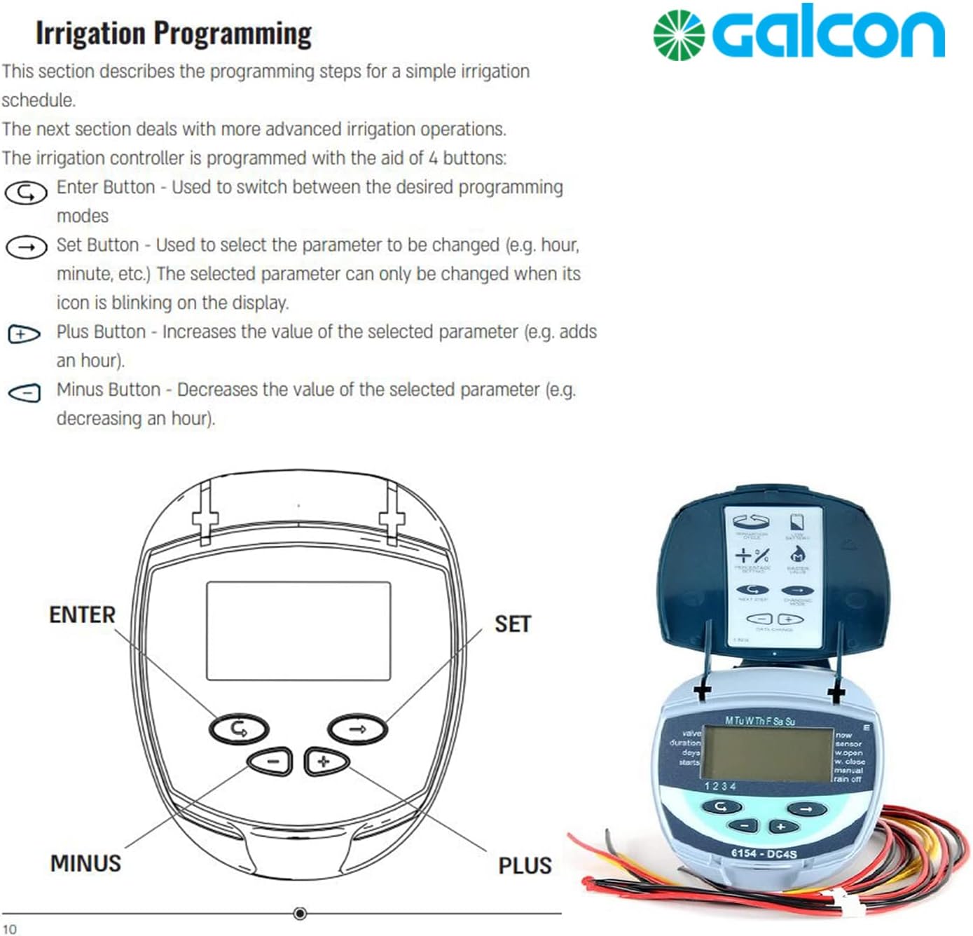 Galcon 61542 DC-4S 4 Station Battery Powered Off-Grid Automatic Irrigation System, Irrigation Timer for Misting & Propagation, Cloning GAJCSH002P0