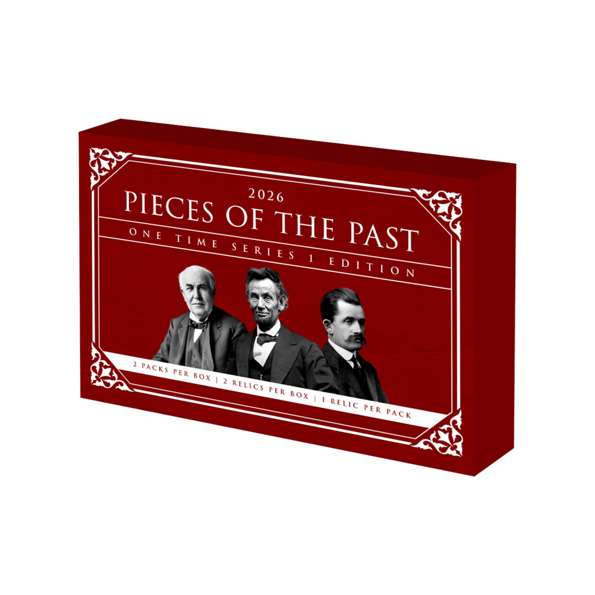 Pieces of the Past One Time Series 1 Edition Trading Card Box, 2 Packs Per Box, 2 Guaranteed Authentic Relic Cards, 10+ Relic Types Including Cut Autographs and Handwriting