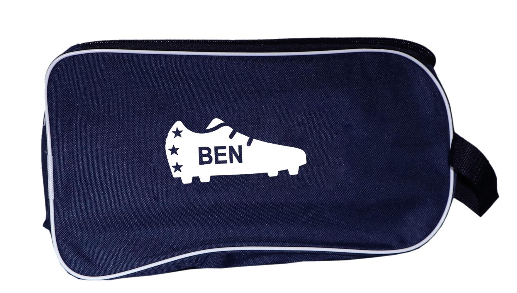 Personalised Football Boot Bag , Shoes bag (Navy) (Cricket Player with Name)