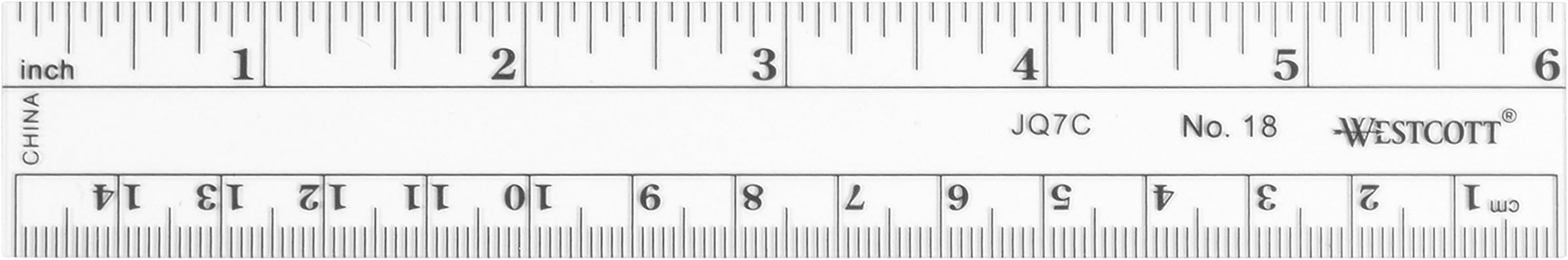 Westcott 6-Inch Flexible Metric Ruler, Clear