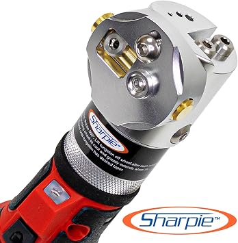 Sharpie DXCL Hand-Held Cordless Tungsten Sharpener Grinder, Adjustable 15- 45, Diamond Ground Tapers (Bright Silver/Bright Silver)