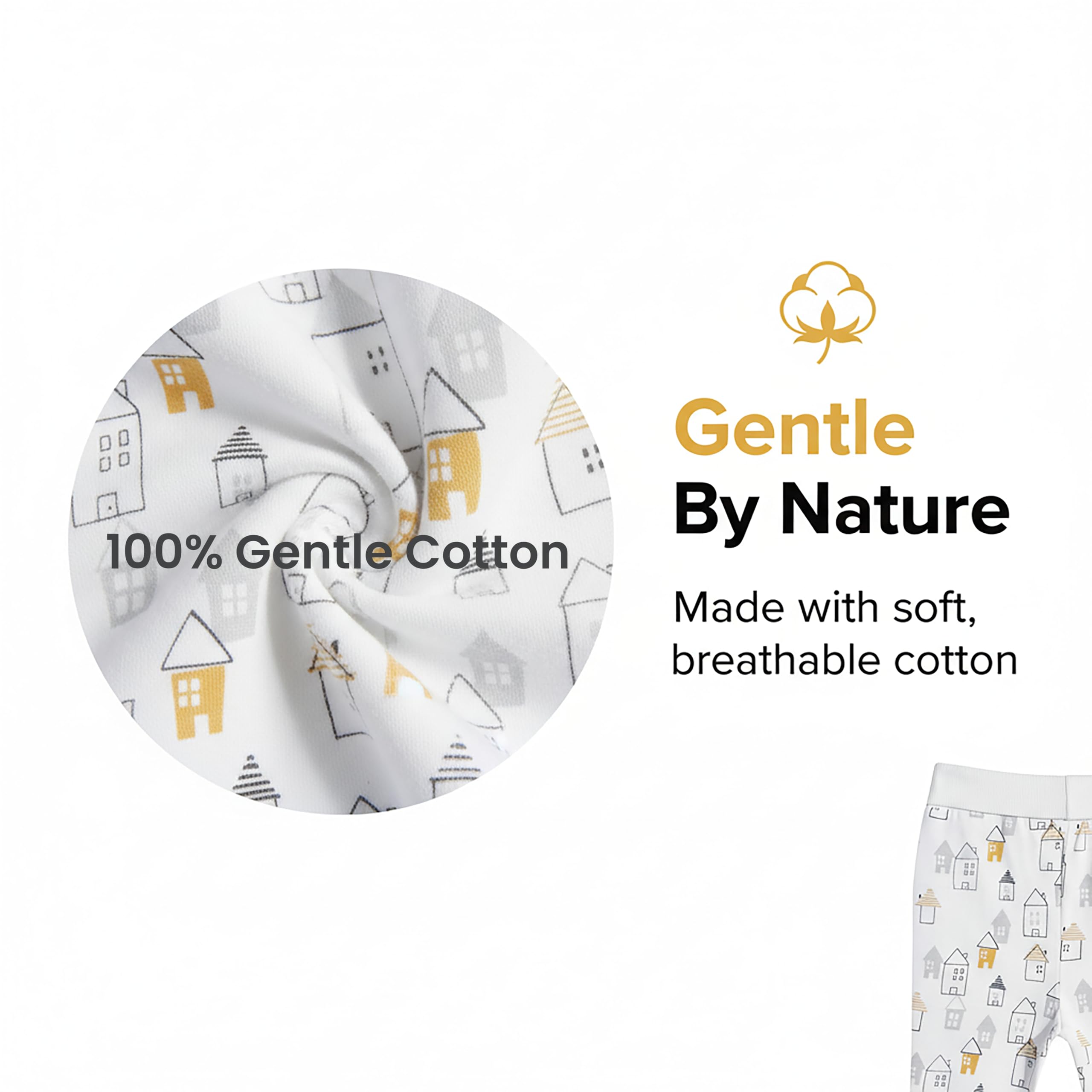 Mothercare Joggers Unisex Cotton Blend Baby Pants 2 Pack White Grey 3