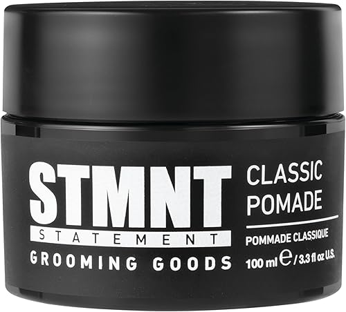 STMNT Grooming Goods - Pomada clásica, 3.38 onzas, brillo natural, control fuerte, fácil de lavar