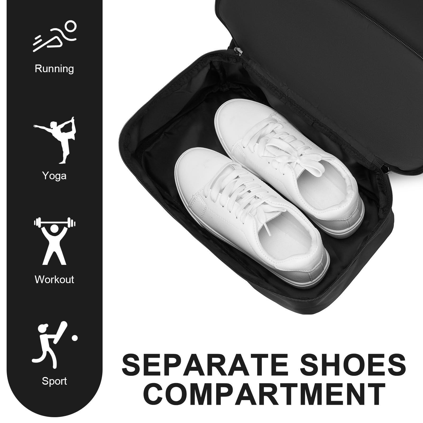seyfocnia Zaino da palestra da uomo, leggero, sportivo, con scomparto per scarpe, borsa da palestra impermeabile