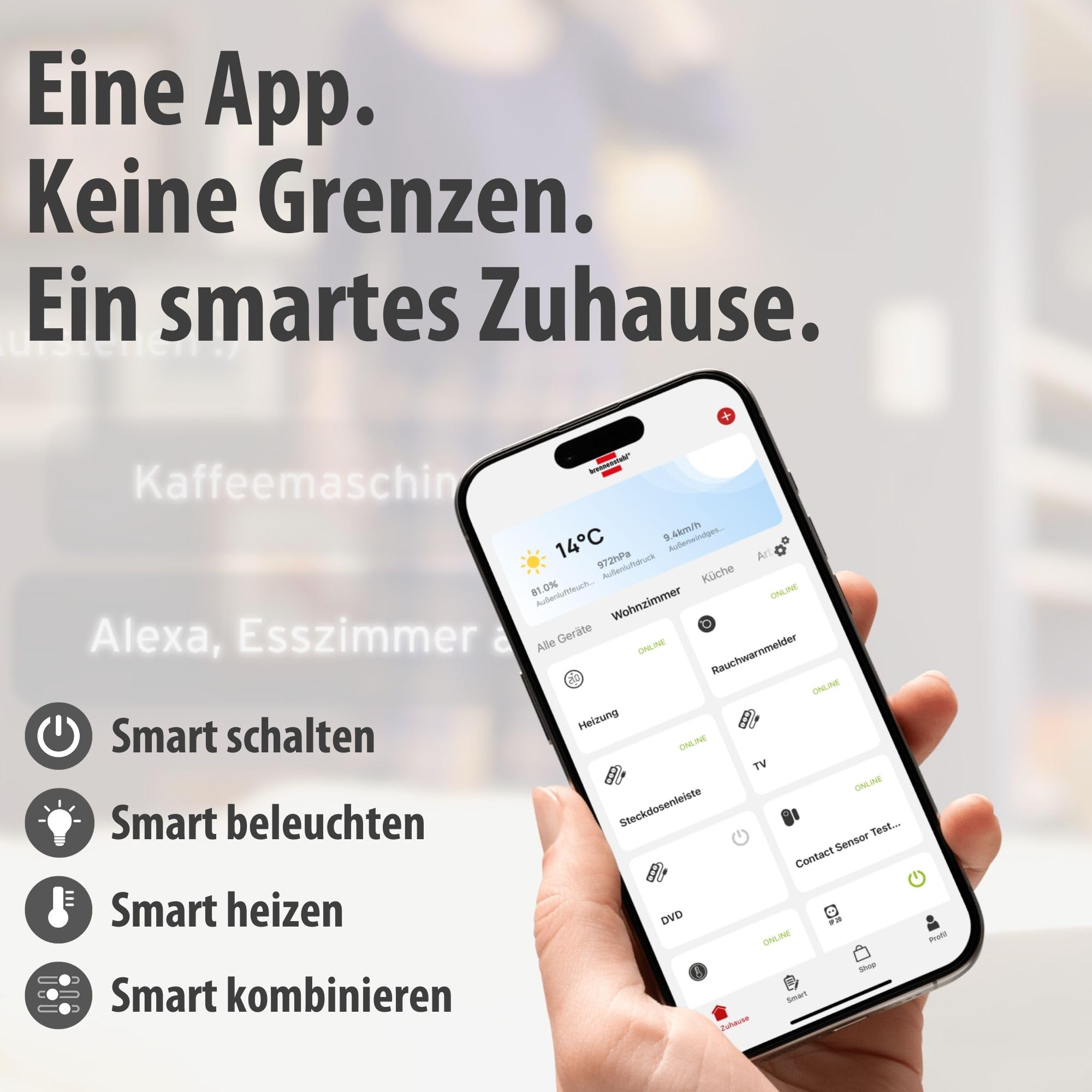 Brennenstuhl Connect WiFi Rauchwarmelder RM A 3020 mit App Benachrichtigung