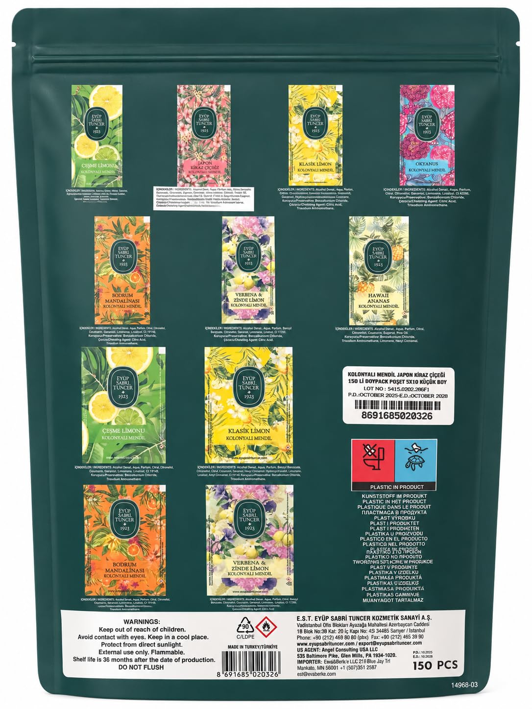 Eyup Sabri Tuncer Japanese Cherry Blossom Refreshing Towels, 150 ct image 2