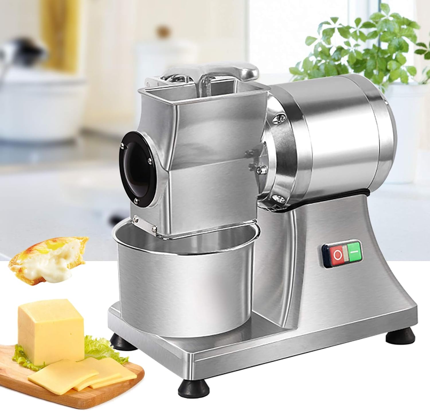 550w Commercial Electric Rotary Cheese Grater,Large Cheese Grinder Cheese Slicer