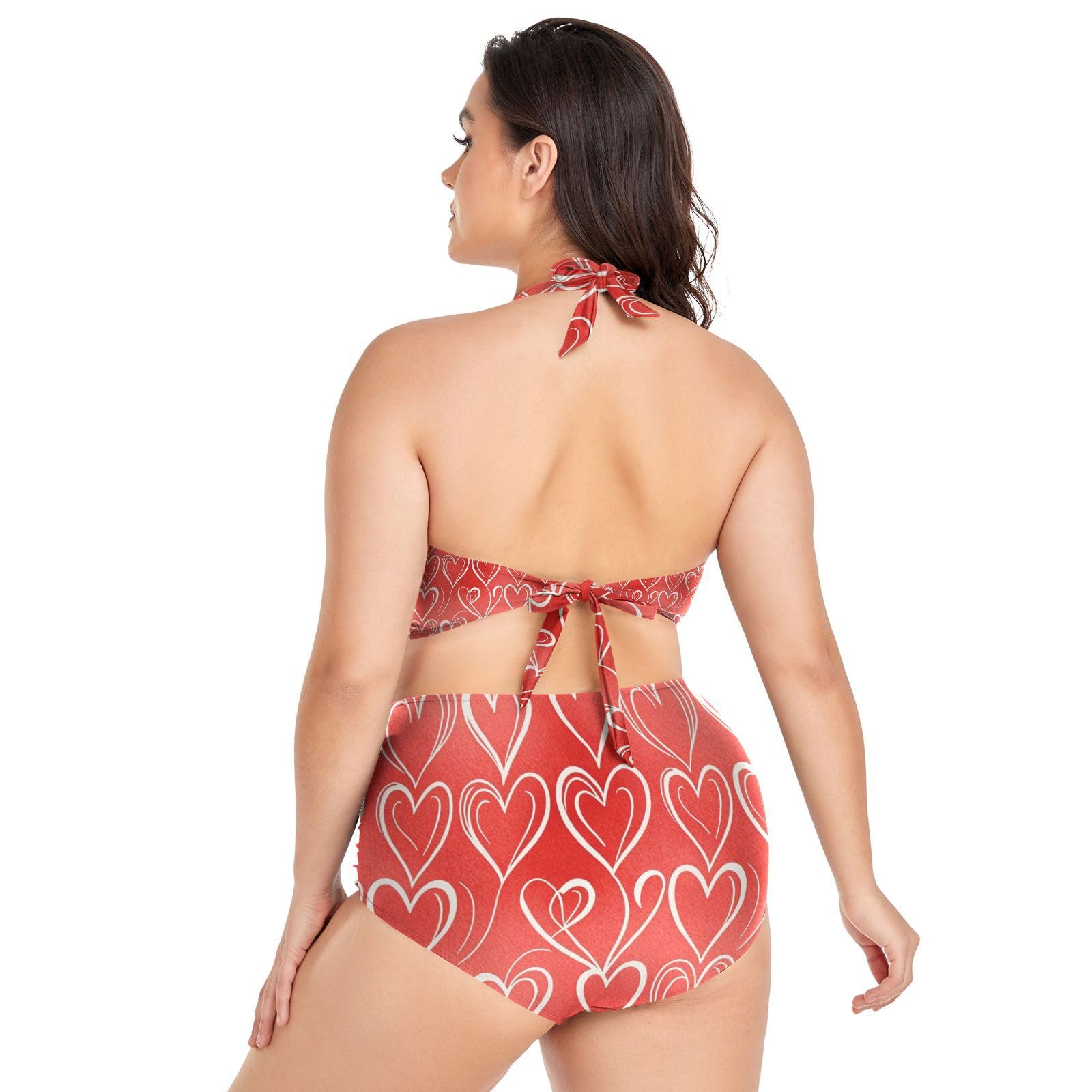 FRODOTGV Curvy damskie dwuczęściowe zestawy kąpielowe L-4XL